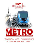 Day 38.00 K1 Loop Dubai METRO RUN (Red Line) (metro run logo with day)