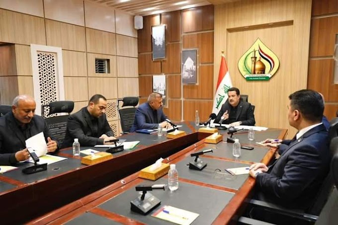 رئيس مجلس الوزراء يصل محافظة كربلاء المقدسة ويترأس اجتماعا في المحافظة - عراق جرافيك