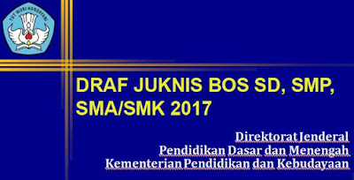 Draf Juknis Bos SD, SMP, SMA/SMK Tahun 2017 Lengkap