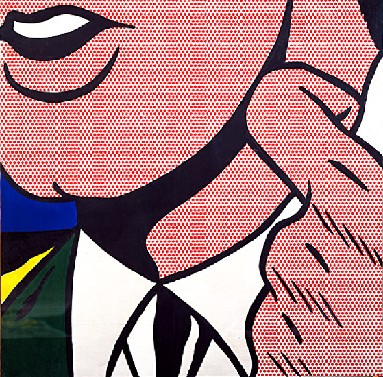 Roy Lichtenstein (1923-1997) Moitié de visage avec col, 1963 Collection privée