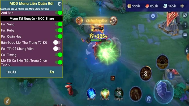 Liên Quân Mobile MOD Menu Full Tất Cả Mọi Thứ