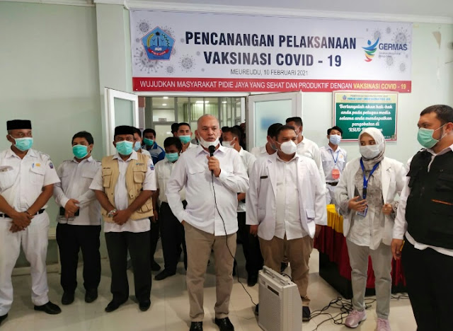 30 Pejabat  Pidie Jaya di Vaksinasi