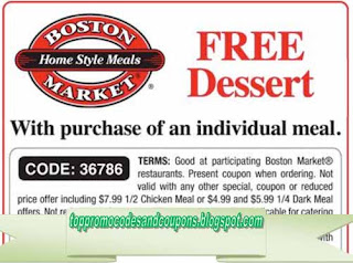 Free Printable Boston Market Coupons