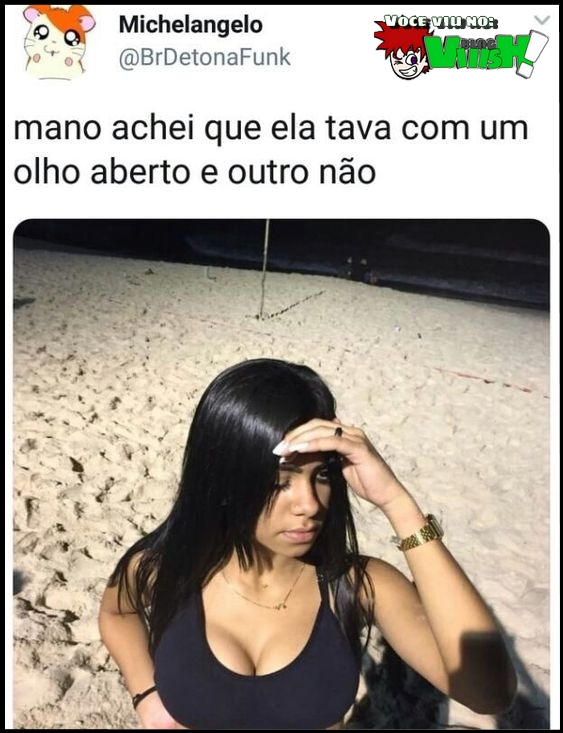 Imagem engana e parece que mulher está com um dos olhos abertos