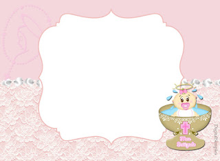 Girl Baptism Free Printable Invitations, Cards, Photo Frames or Labels.