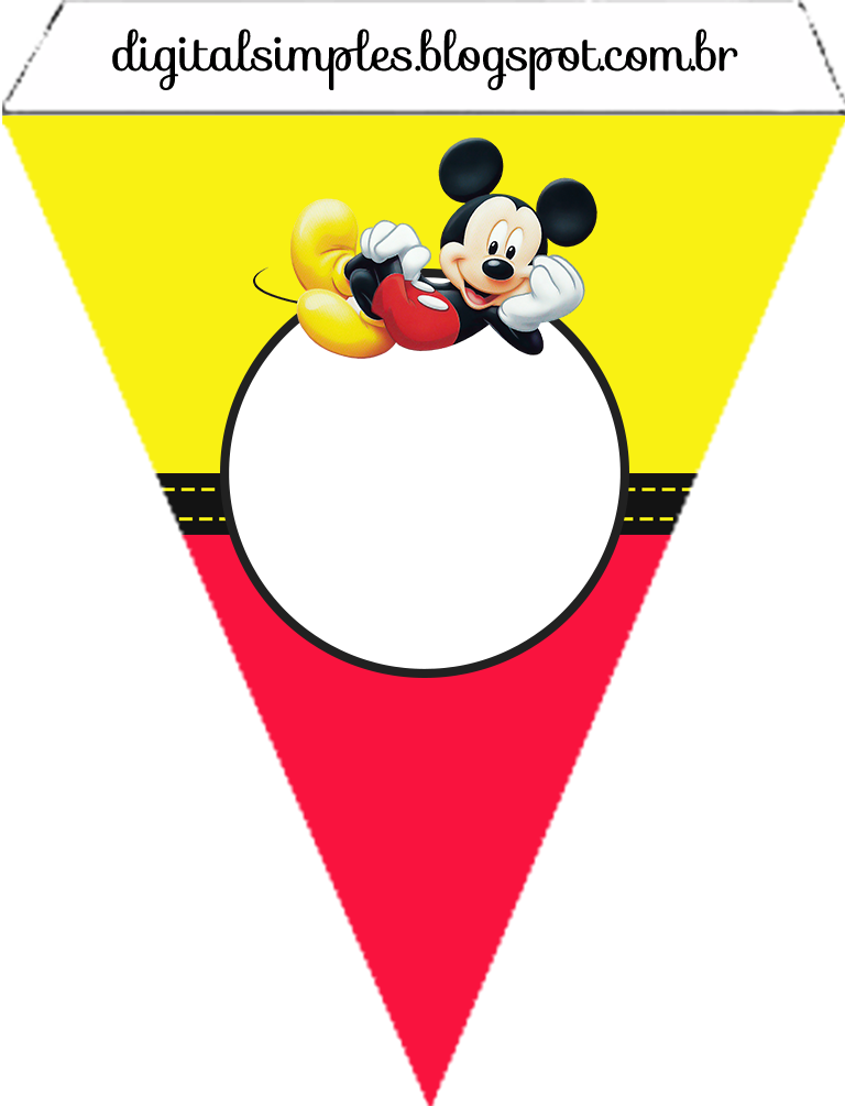  Mickey: Free Printable Bunting. 