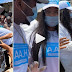 Lockdown: BBNaija's Tacha And Sir Dee Take To The Streets of Lagos To Distribute Relief Items To The Poor (Video, Photos)