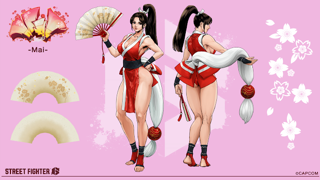 Mai Shiranui en Street Fighter 6 con sus dos trajes exclusivos: clásico y City of the Wolves.
