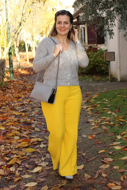 porter du jaune en automne, look du jour, les petites bulles de ma vie