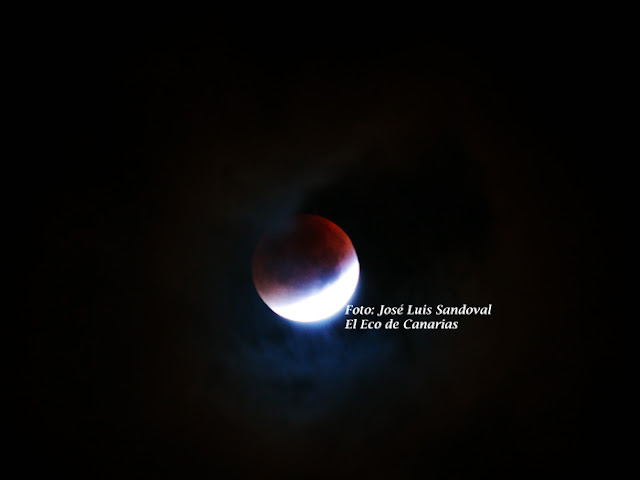 En Canarias se verá el eclipse de luna de sangre total del 16 de mayo 2022