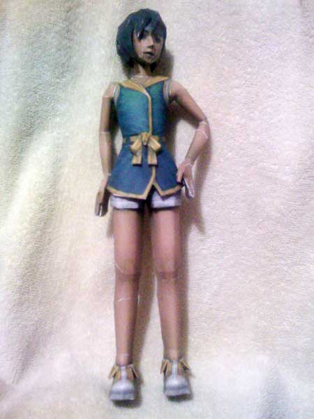 Crisis Core Final Fantasy Yuffie Kisaragi Papercraft