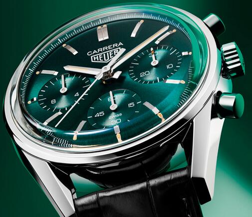 Limited Edition Replica TAG Heuer Carrera Heuer 02 Green Steel 39mm Watch Review 1