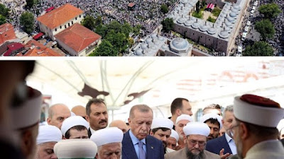 Ulama Besar Turki Syekh Mahmud Effendi Wafat, Ratusan Ribu Orang Menyolati, Presiden Erdogan Ikut Mengangkat Jenazahnya