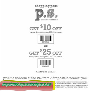 Free Printable Aeropostale Coupons