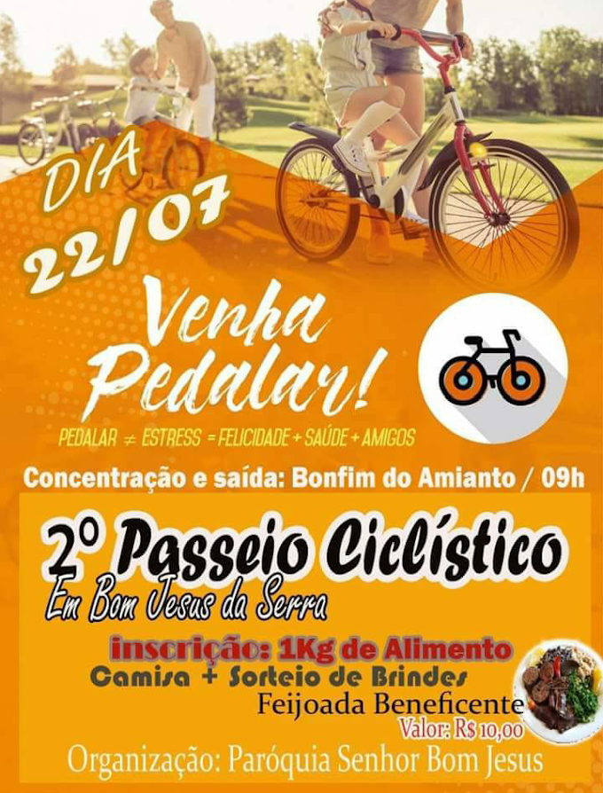 BOM JESUS DA SERRA: Vem aí 2° Passeio Ciclístico ; Faça já sua inscrição.