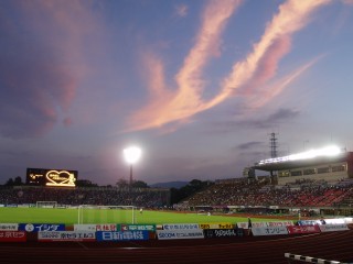 なかなか見ない形の夕焼け雲