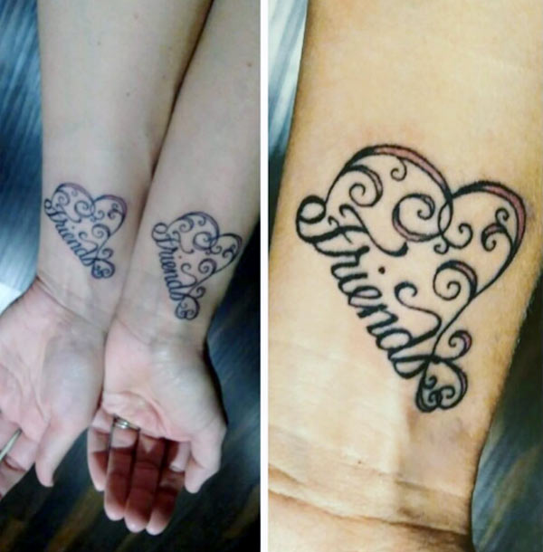 bff tattoos matching heart with beautiful designs for you and your best friend