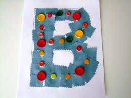 alphabet button craft for kids