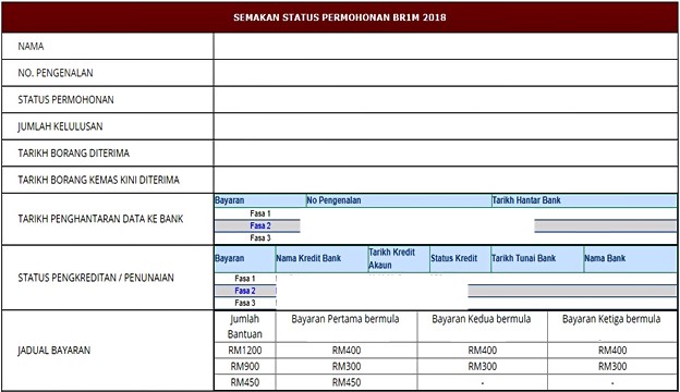 Semakan status BSH 2019 online Bantuan Sara Hidup Rakyat 