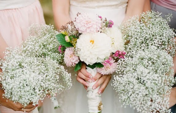 types of flowers used in centerpieces Baby's Breath Bouquet | 572 x 368