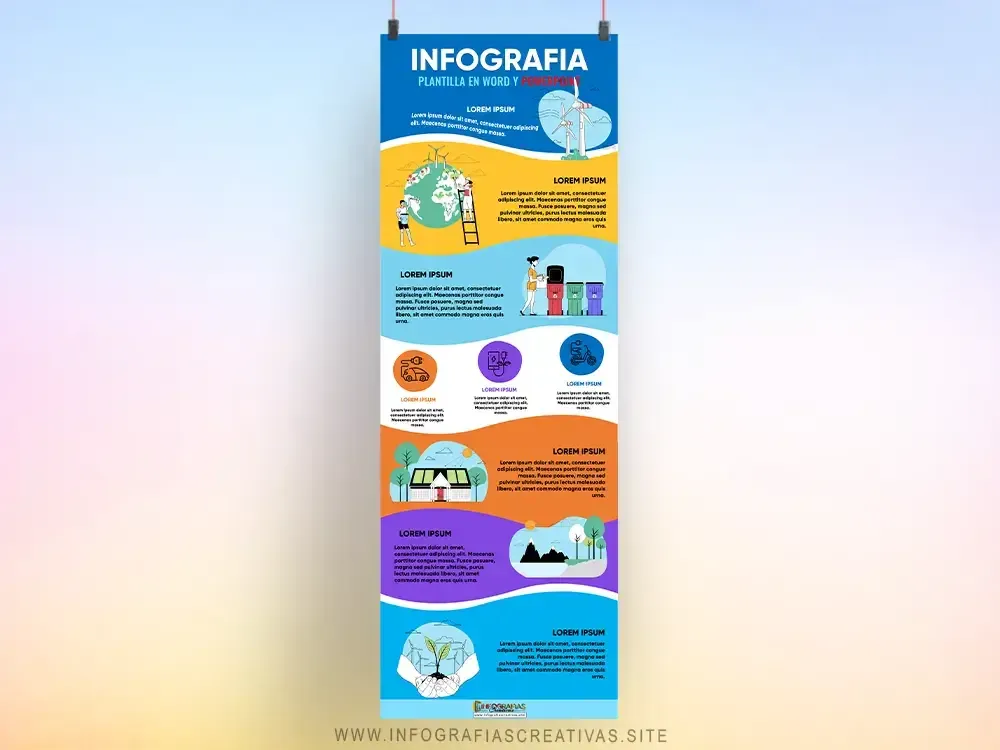 Plantilla de Infografía sobre Crecimiento y Sostenibilidad