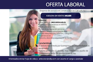 📂   Empleos en Cali Hoy como ASESORA DE VENTAS   |▷    #Cali #SiHayEmpleo #Empleo