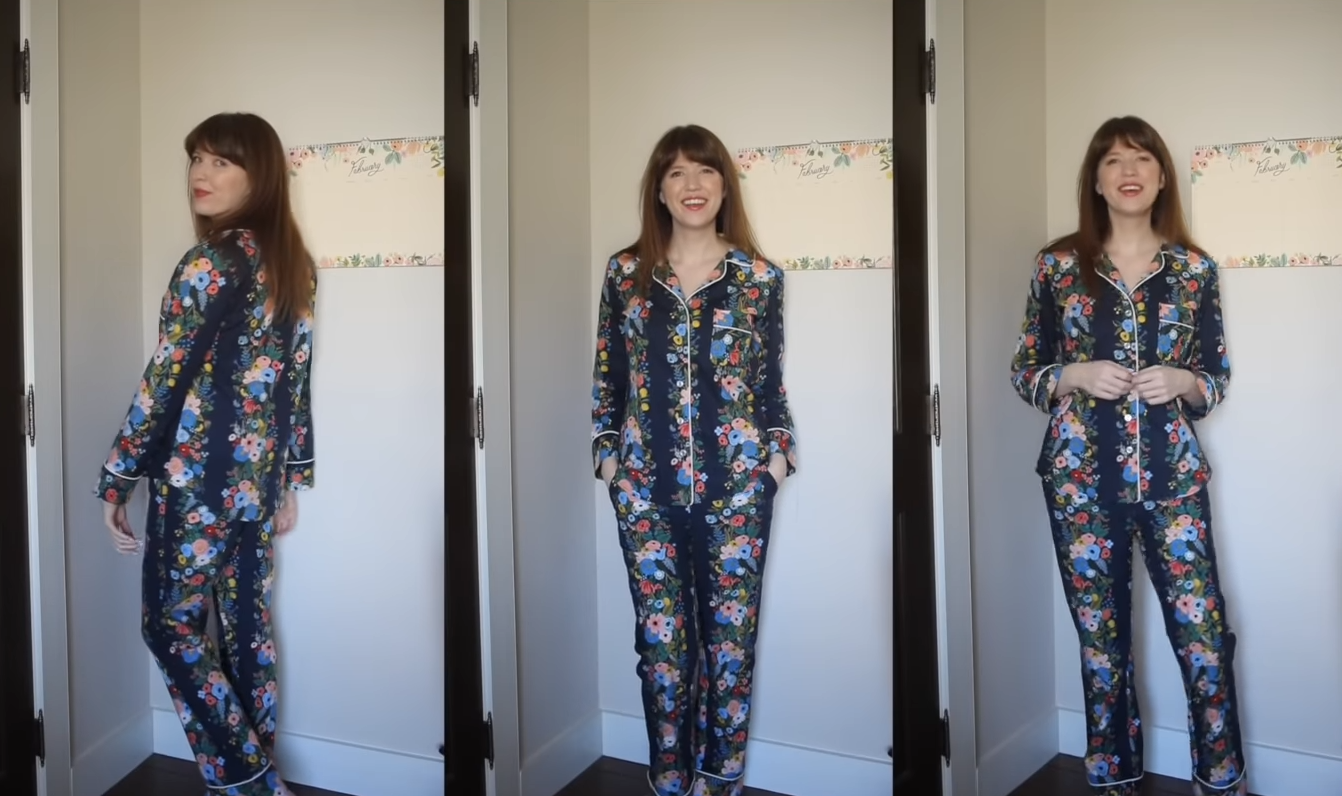 Women's pajama set sewing pattern