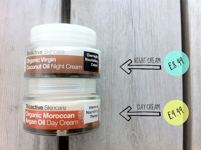 Dr Organic day and night cream with prices