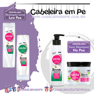 Linha Boom Liberado - Seda (Shampoo e Condicionador Low Poo --- Cowash e Geleia liberadas para No Poo)