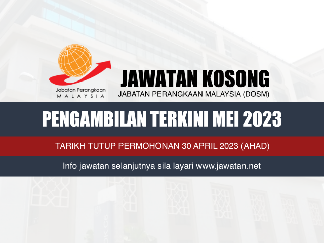 Jawatan Kosong Jabatan Perangkaan Malaysia Mei 2023