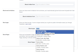 Block friends app on Facebook