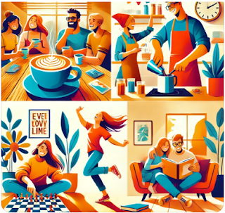 Colorful workspace with fun decorations