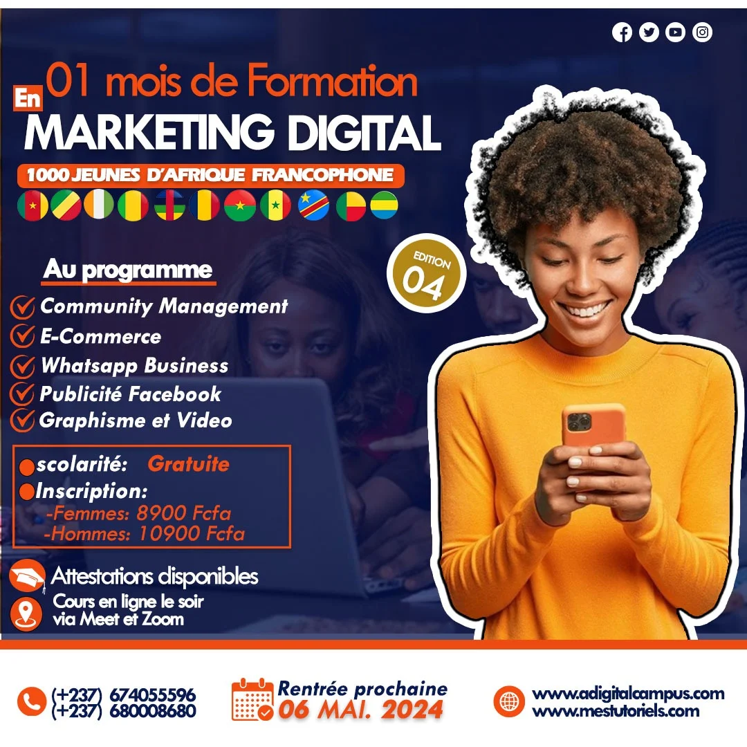 Un mois de formation en marketing digital