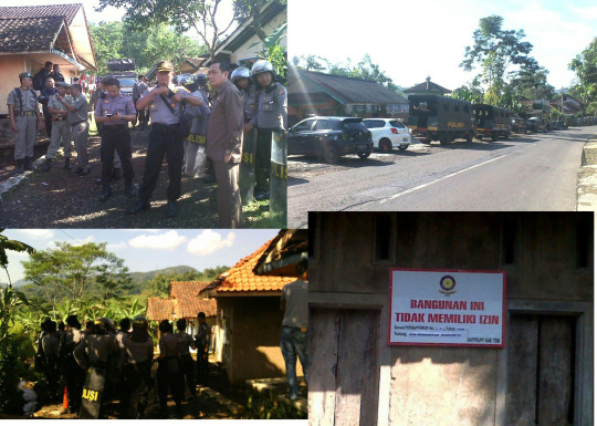 Prosesesi Penyegelan Masjid Ahmadiyah Kersamaju oleh Satpol PP dan Polres Tasikmalaya