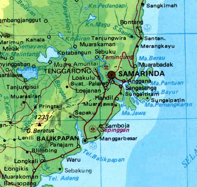 TAKJUB INDONESIA Peta  Kota  Samarinda 