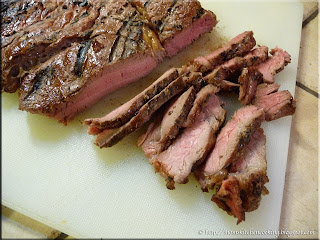 slicing round steak for freezing