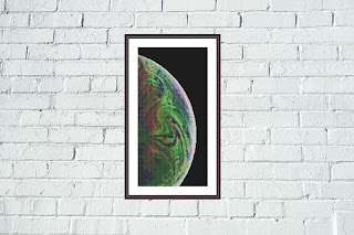 Green planet cross stitch pattern - Tango Stitch