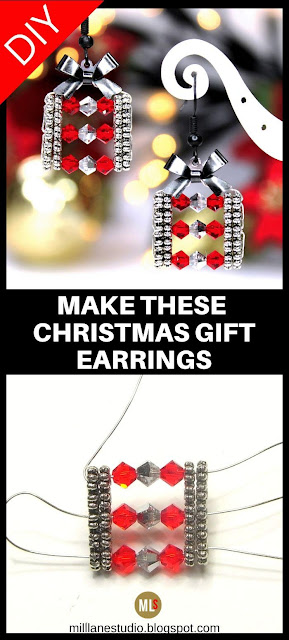 Christmas Gift Box earrings inspiration sheet