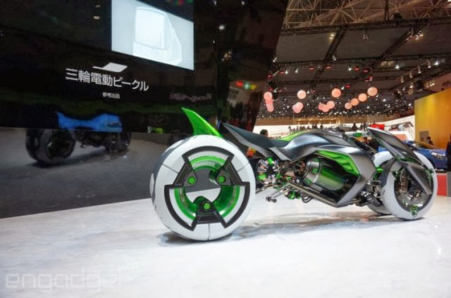 Gambar Motor Kawasaki J "Radical Cyberpunk Anime"