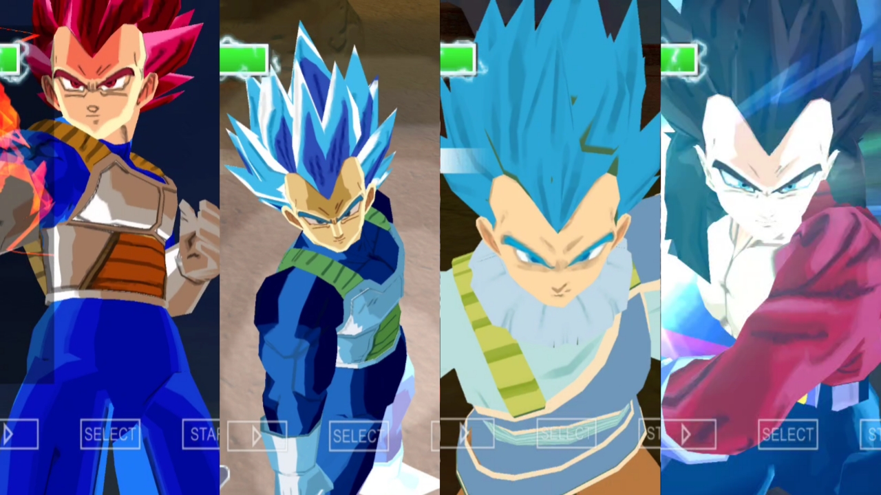 Dragon Ball z Vegeta all forms