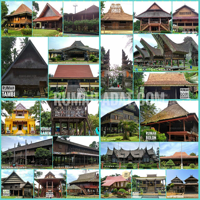 Nama dan Gambar  Rumah  Adat  di  Indonesia  serta 