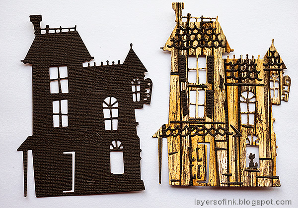 Layers of ink - Old Spooky House Tutorial by Anna-Karin Evaldsson.