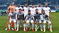 REAL MADRID C. F. Temporada 2021-22. Thibaut Courtois, David Alaba, Eder MIlitao, Fede Valverde, Casemiro, Karim Benzema. Lucas Vázquez, Gareth Bale, Nacho Fernández, Eden Hazard, Luka Modric. DEPORTIVO ALAVÉS 1 (Joselu 65') REAL MADRID C. F. 4 (Benzema 2, Nacho, Vinicius). 14/08/2021. Campeonato de Liga de 1ª División, jornada 1. Vitoria, Álava, estadio de Mendizorroza.