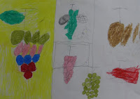 Harmony Arts Academy Drawing Classes Wednesday 06-August-2014 5 yrs Nidhi Sreejit Grapes Fruits Oil Pastels