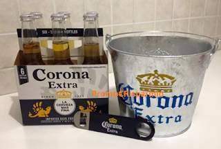 Logo In consegna Ice Bucket e bottiglie vinte con il concorso Corona