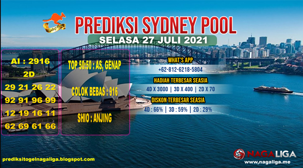 PREDIKSI SYDNEY  SELASA 27 JULI 2021