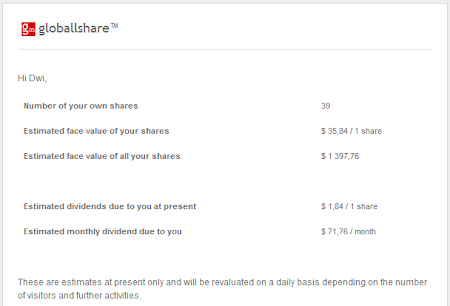 bukti saham globallshare 2014