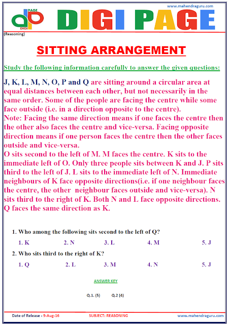 Digi Page-Seating arrangement