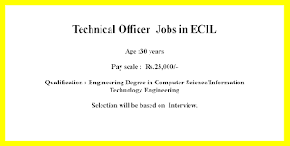 Technical Officer  Jobs in ECIL