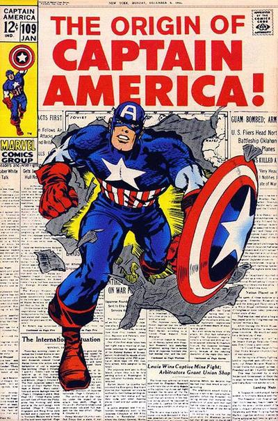 Classic Captain America comic book covers